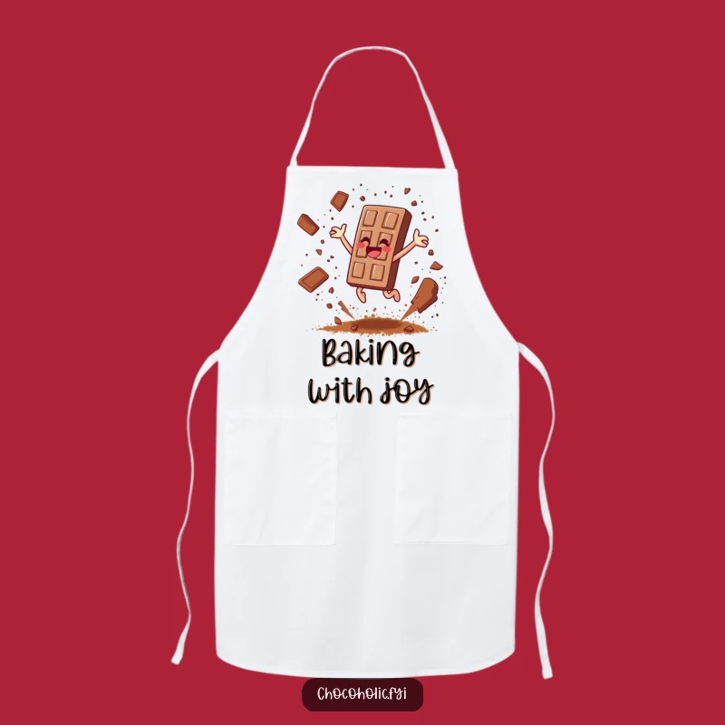 Funny Chocolate Bar Leaping Apron - Chef's Joyful Cocoa Sprinkle Accessory