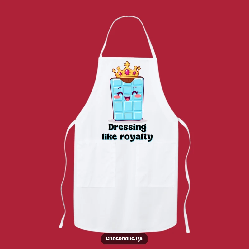 Funny Royal Chocolate Bar Apron: Cook with Regal Humor and Chocolate Charm