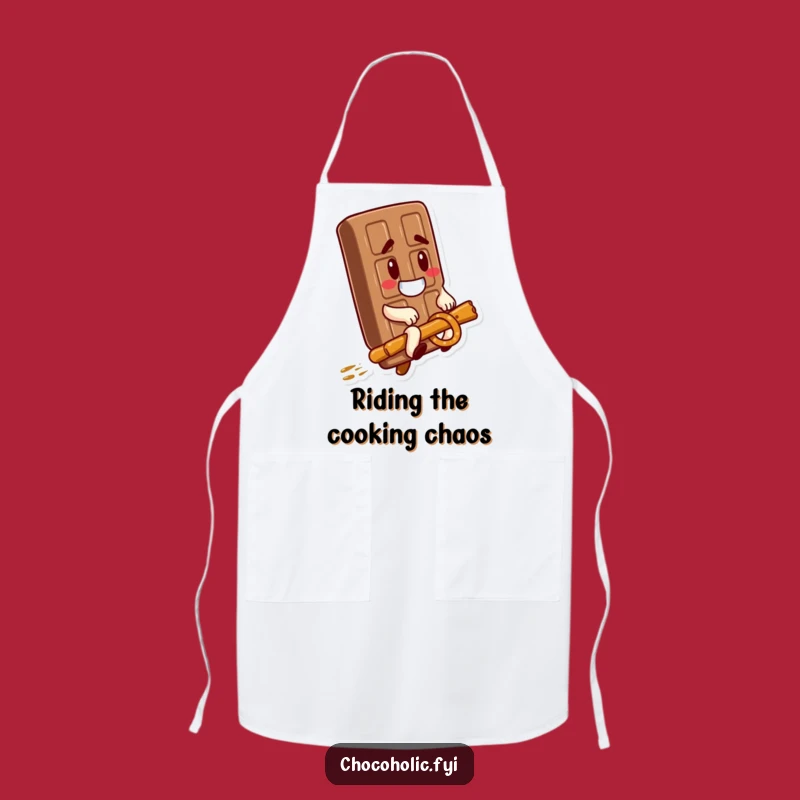 Funny Chocolate Bar Pretzel Ride Apron, Hilarious Kitchen Wear for Snack Masters