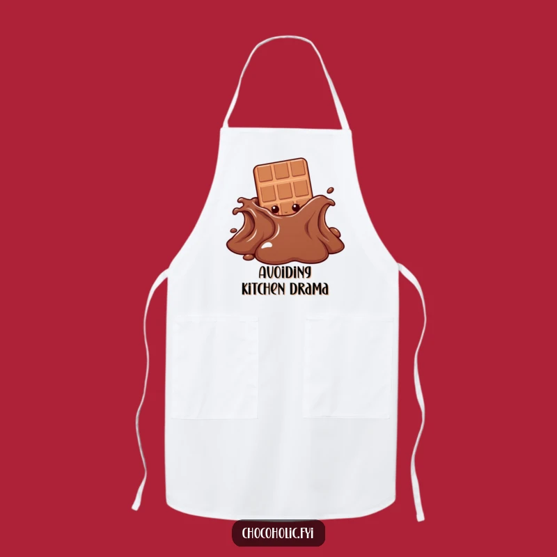 Funny Chocolate Puddle Peek Apron - Playful Kitchen Wear for Sweet Moments