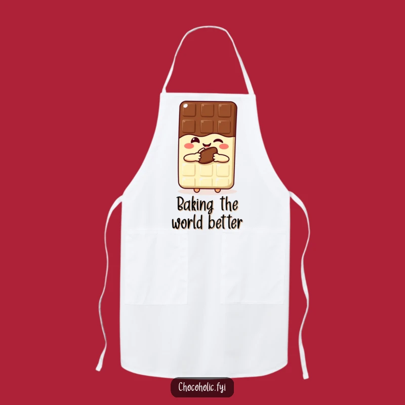 Funny Kawaii Chocolate Bar Apron - Chef's Sweet Kitchen Fun