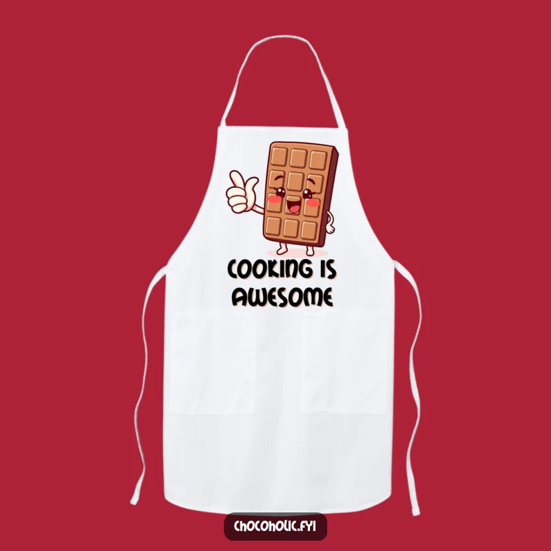 Funny Kawaii Chocolate Thumbs Up Apron: Cook with Positivity and Spice