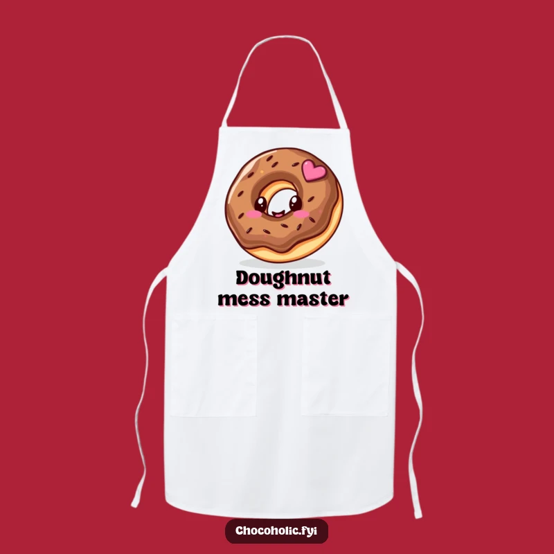 Funny Kawaii Donut Apron - Bake with Joy, Perfect Kitchen Gift