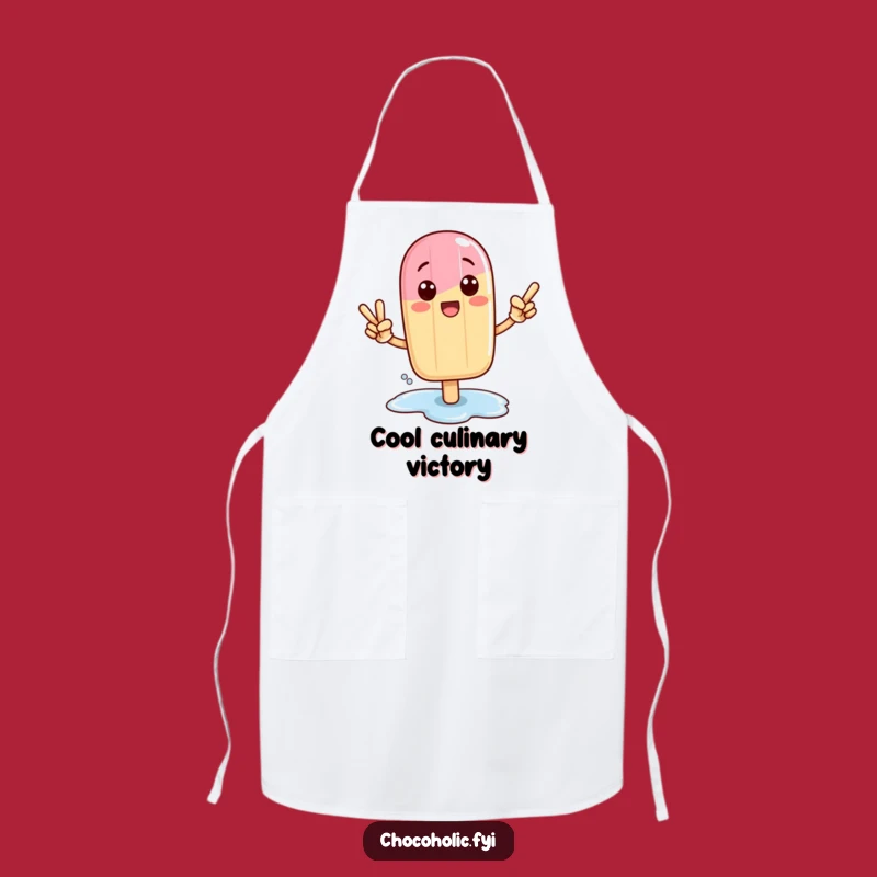 Funny Kawaii Popsicle Victory Apron: Cook Up Wins with Sweet Style