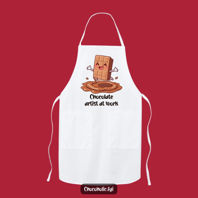 Funny Leap Chocolate Apron - Kitchen Candy Character Sweet Chef!