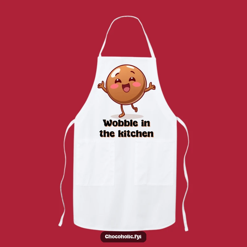 Funny Wobble Dance Chocolate Candy Apron, Hilarious Kitchen Wear for Bakers