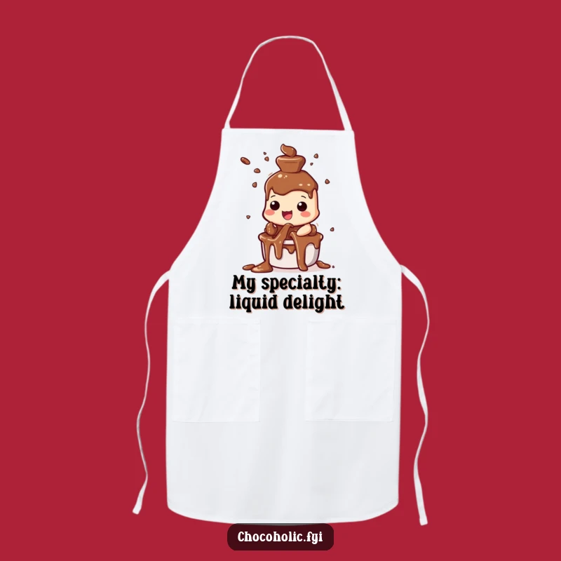 Funny Chocolate Fountain Apron: Cook with Joy in this Hilarious Chocolate Character Kitchenwear