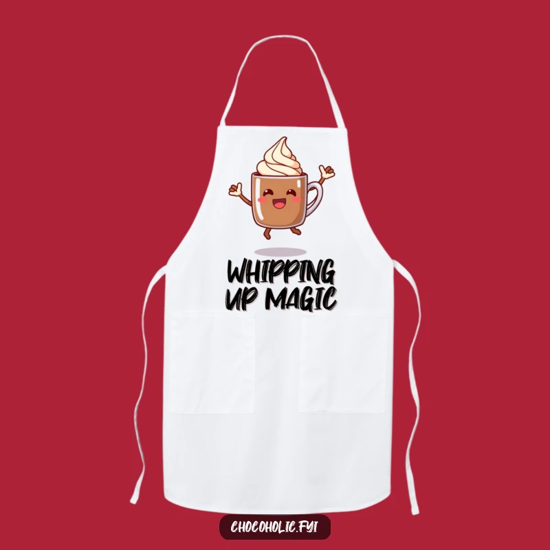 Funny Chocolate Mug Jump Apron - Party Chef's Kitchen Fun