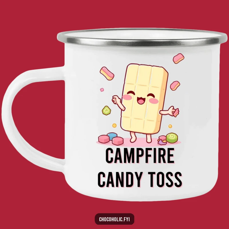 Funny Candy Juggler Campfire Mug: Sweet Sips & Tricks - Perfect Gift!