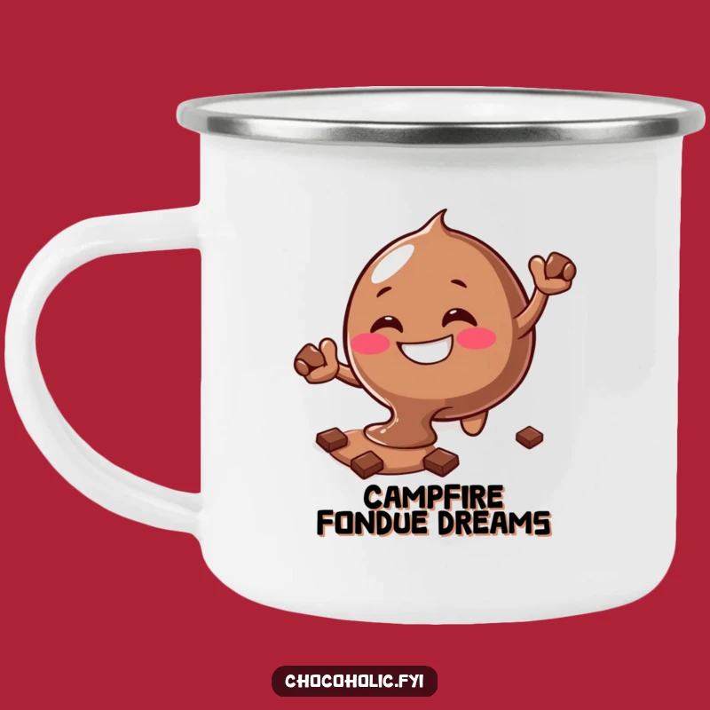 Funny Melting Chocolate Blob Enamel Mug - Outdoor Indulgence Treat