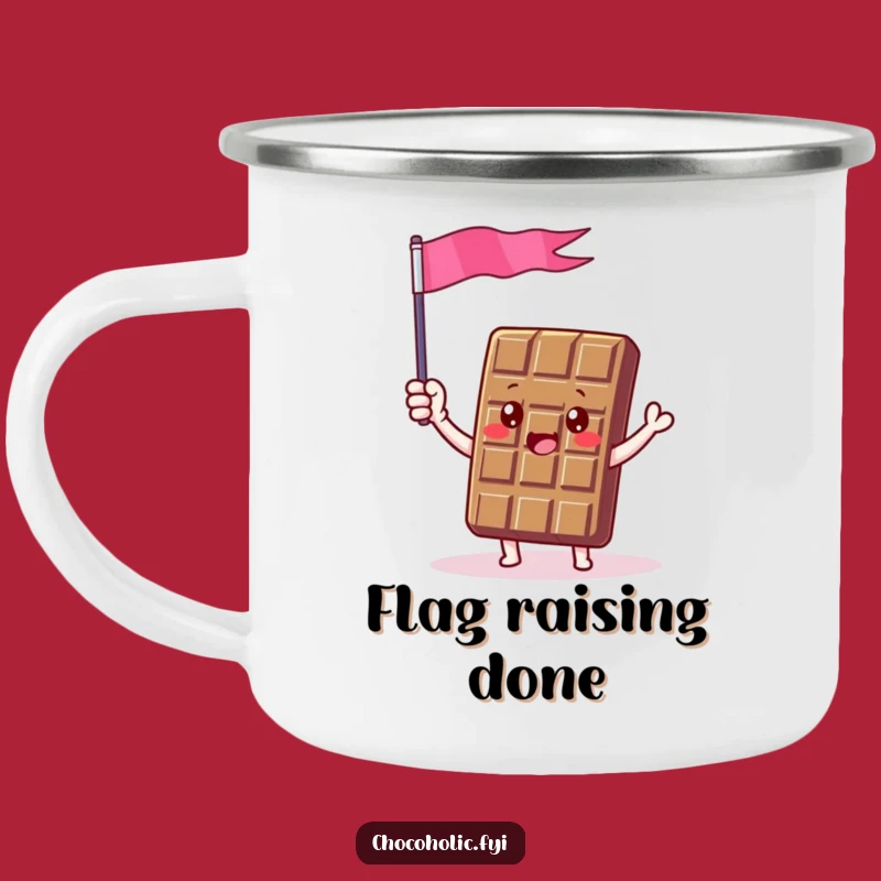 Funny Chocolate Celebration Camping Mug - Cheers Around the Campfire!