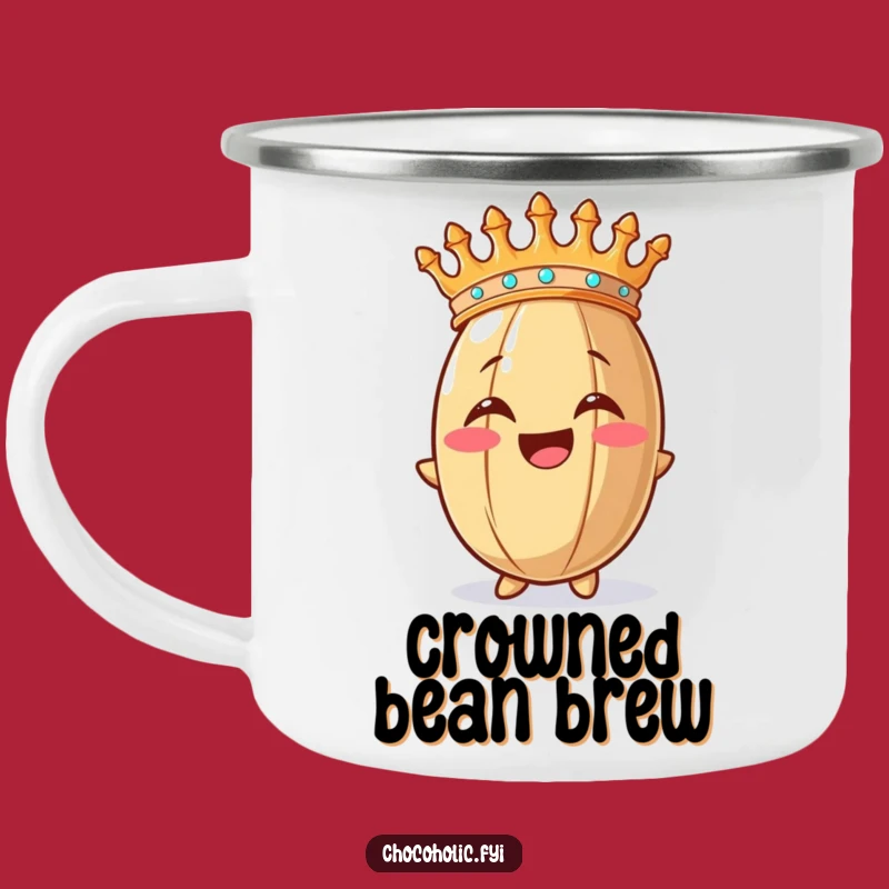 Funny Royal Cocoa Bean Camping Mug for Outdoor Adventures