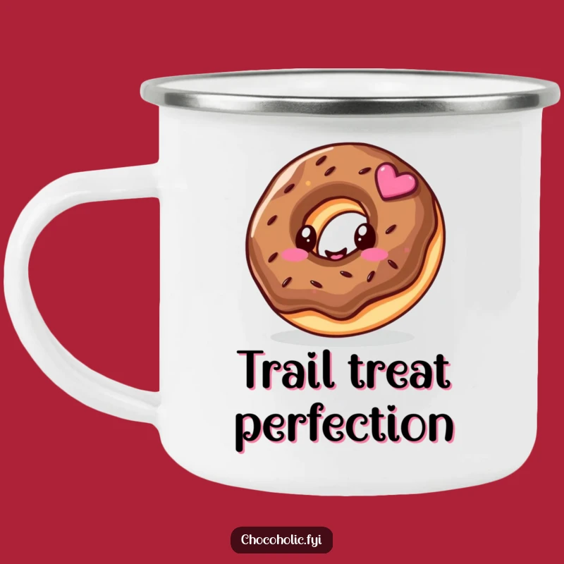 Funny Kawaii Donut Camping Mug - Sweet Campfire Companion, Unique Gift