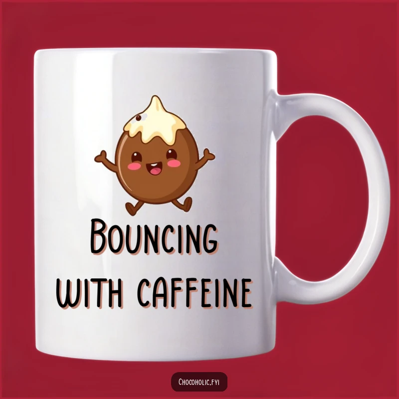 Funny Chocolate Truffle Hop Mug: Delightful Chocolate Character Gift for Sweet Moments