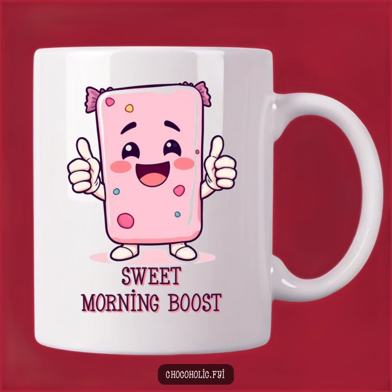 Funny Kawaii Candy Bar Thumbs Up Mug An Enthusiastic Gift