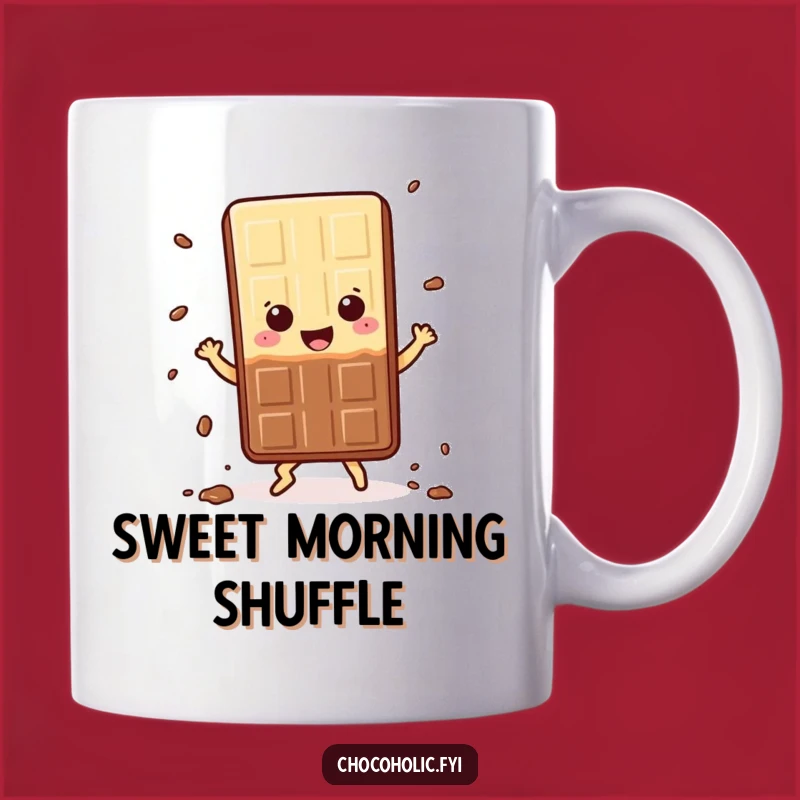 Funny Kawaii Chocolate Dance Mug: Happy Crumbs, Sweet Gift
