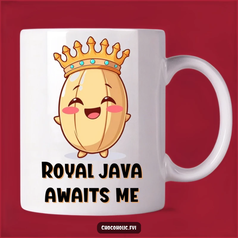Funny Royal Cocoa Bean Mug a Regal Gift for Chocolate Lovers