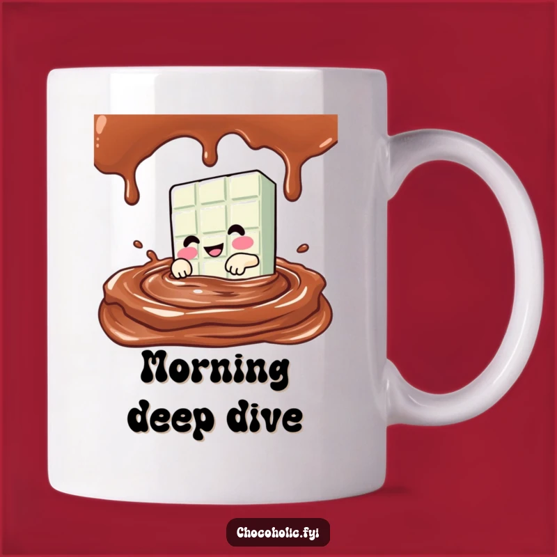 Funny Kawaii Chocolate Bar Dive Mug - Ultimate Chocolate Lover's Dream Gift