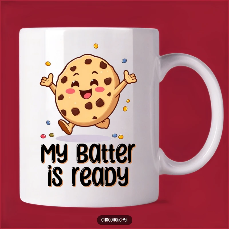 Funny Cookie Cartwheel Mug: Whimsical Treat Character Gift for Cookie Lovers!