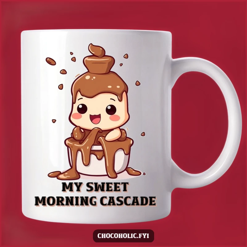 Funny Chocolate Fountain Mug Gift: Joyful Streams of Happiness for Chocolate Lovers
