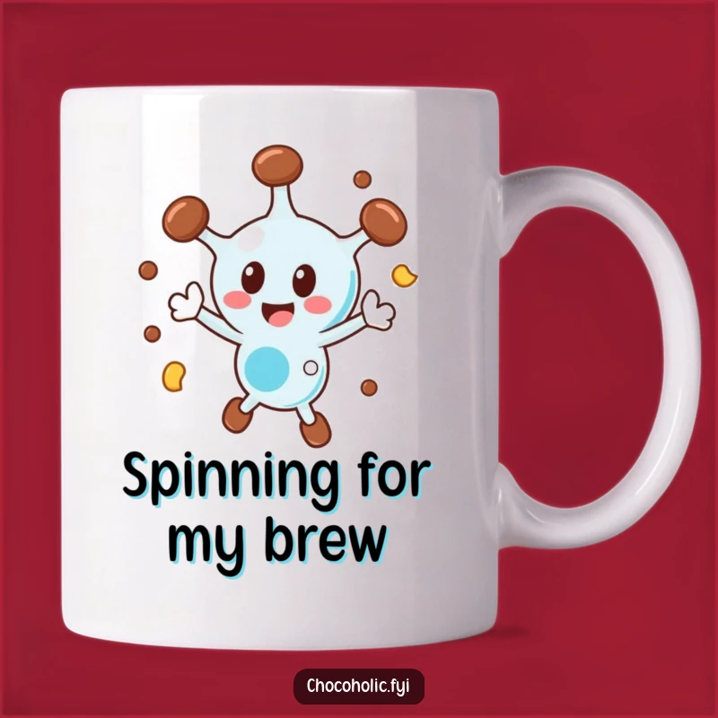 Funny Chocolate Molecule Mug: Spin with Joyful Delight, Perfect Chocolate Gift