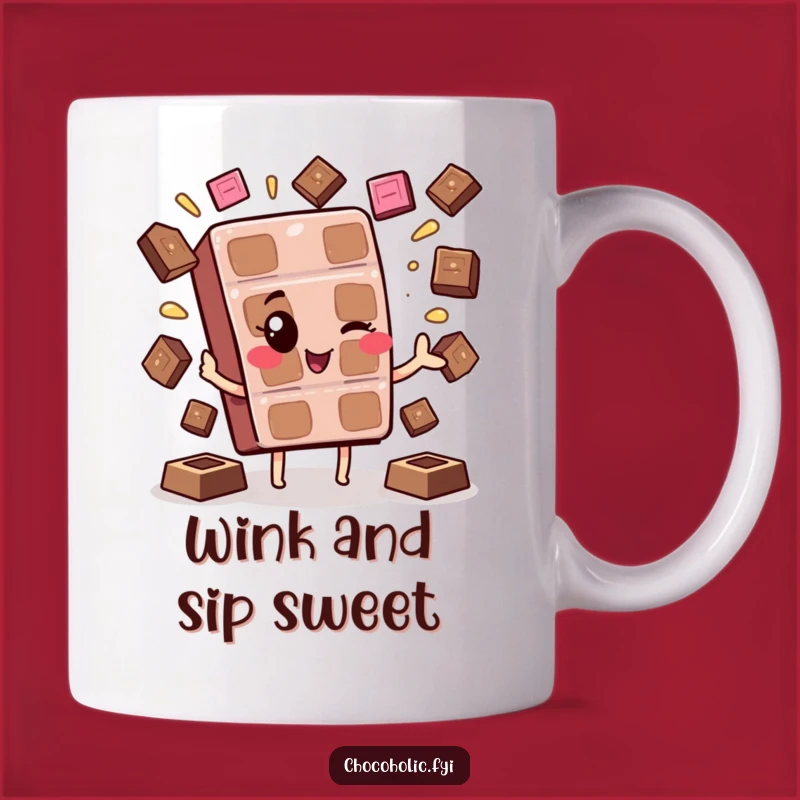 Funny Kawaii Chocolate Wink Mug: A Sweet & Hilarious Gift for Chocoholics