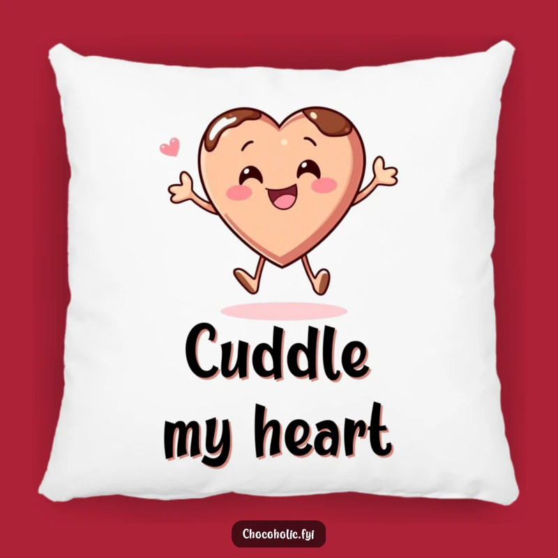 Funny Bouncing Chocolate Heart Pillow for Cozy Joy