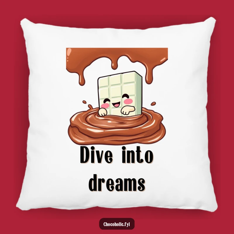 Funny Kawaii Chocolate Bar Dive Pillow - Soft Chocolate Sauce Comfort