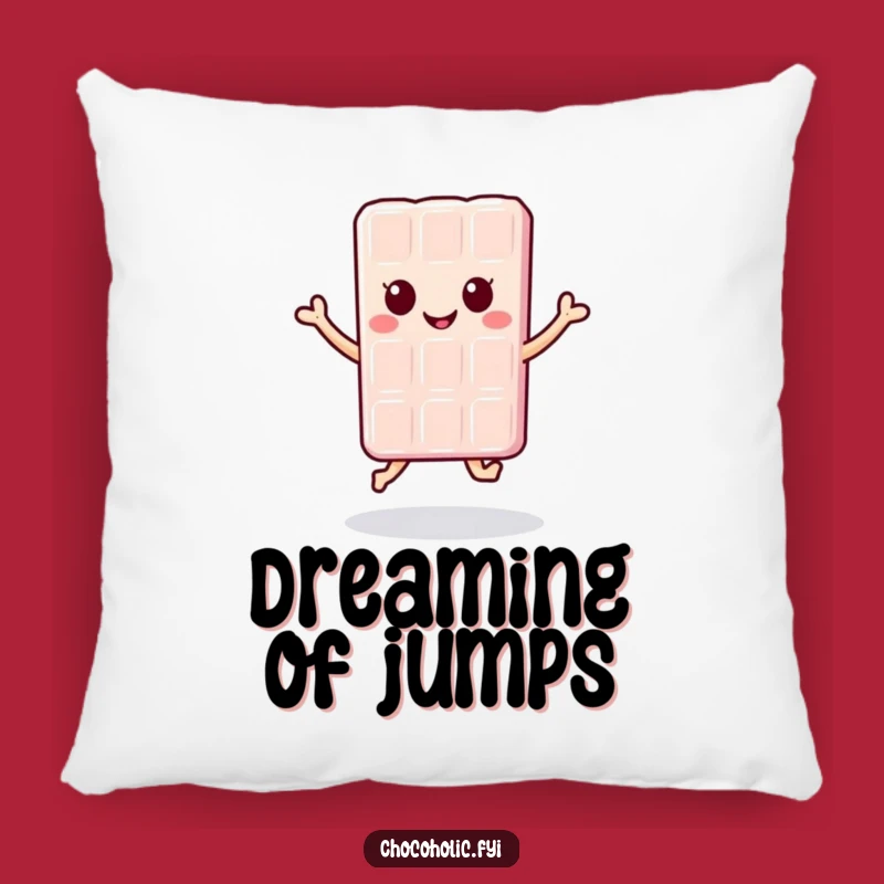 Funny Kawaii Chocolate Bar Jump Pillow - Soft Cute Character Accent