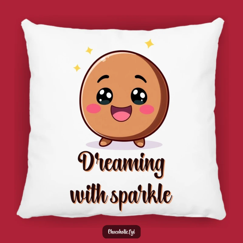 Funny Kawaii Chocolate Chip Pillow - Soft & Smiling Character Decor