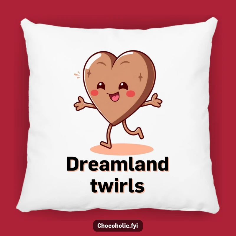 Funny Chocolate Heart Pillow - Cozy & Giddy Accent for Your Favorite Spot