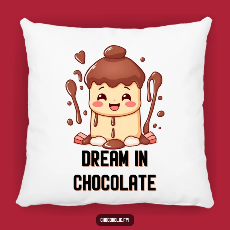 Funny Chocolate Fountain Pillow: Snuggle Up with Sweet Bliss & Character!