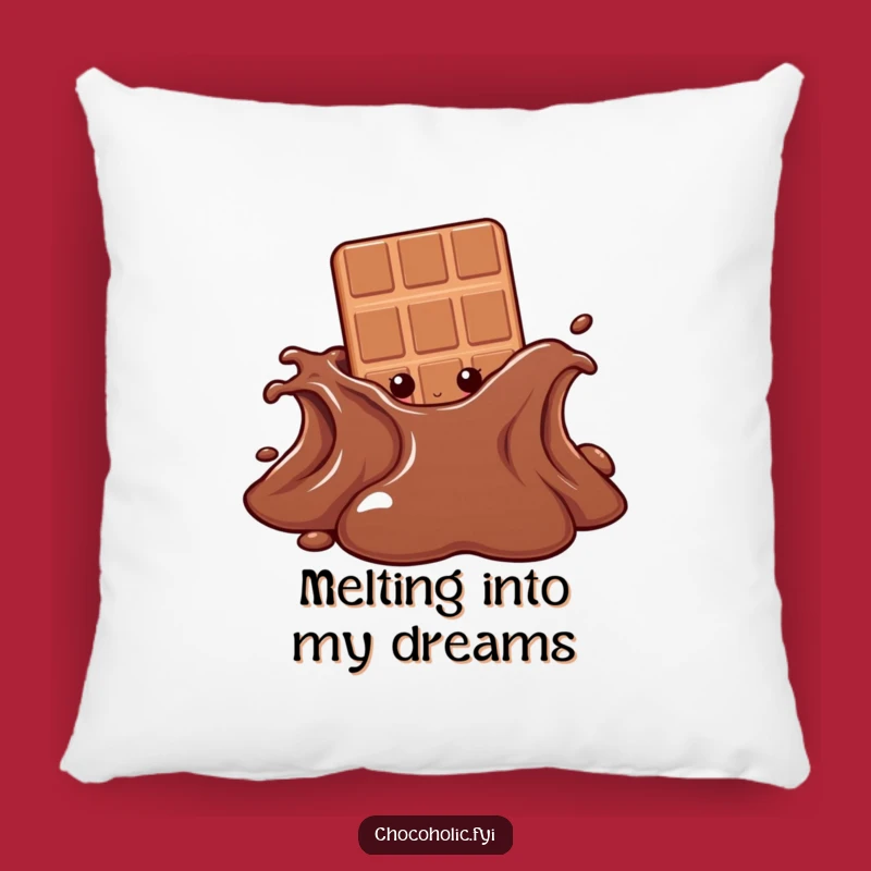 Funny Chocolate Puddle Peek Pillow - Cozy Cushion for Sweet Escapades