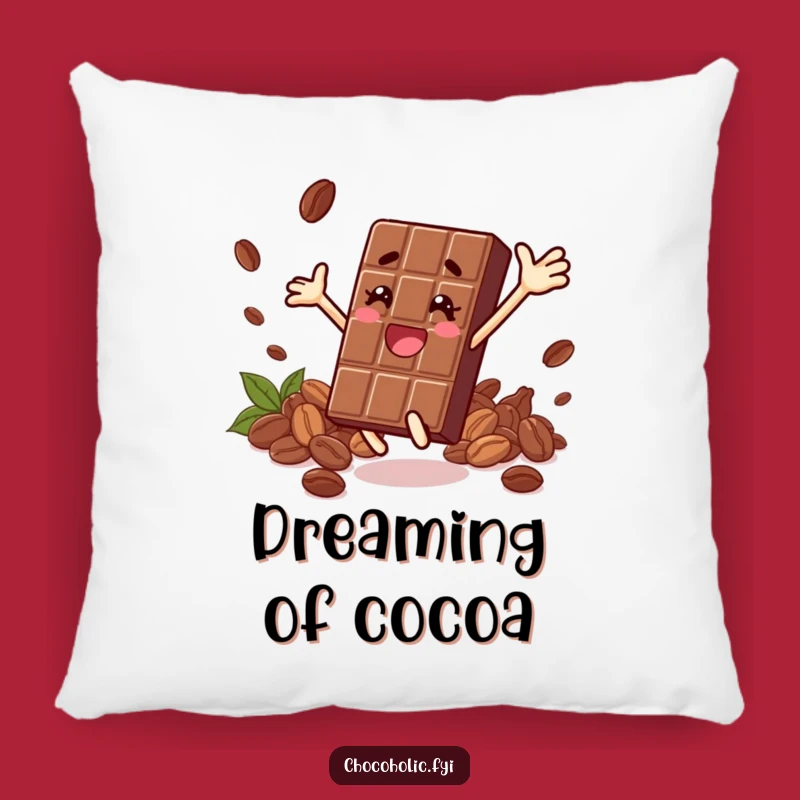 Funny Leaping Chocolate Bar Pillow: Cozy Celebration - A Sweet Gift