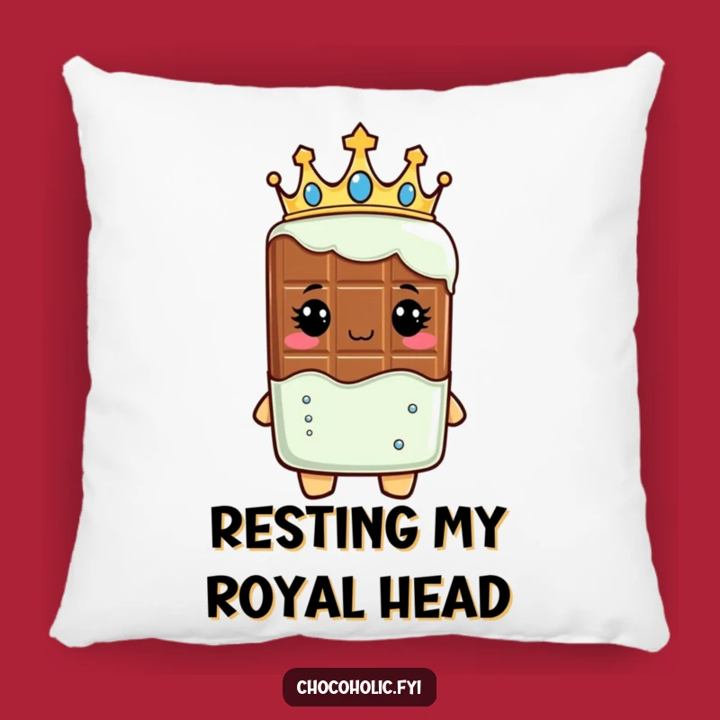 Funny Royal Chocolate Bar Pillow: Regal Comfort - A Kingly Gift