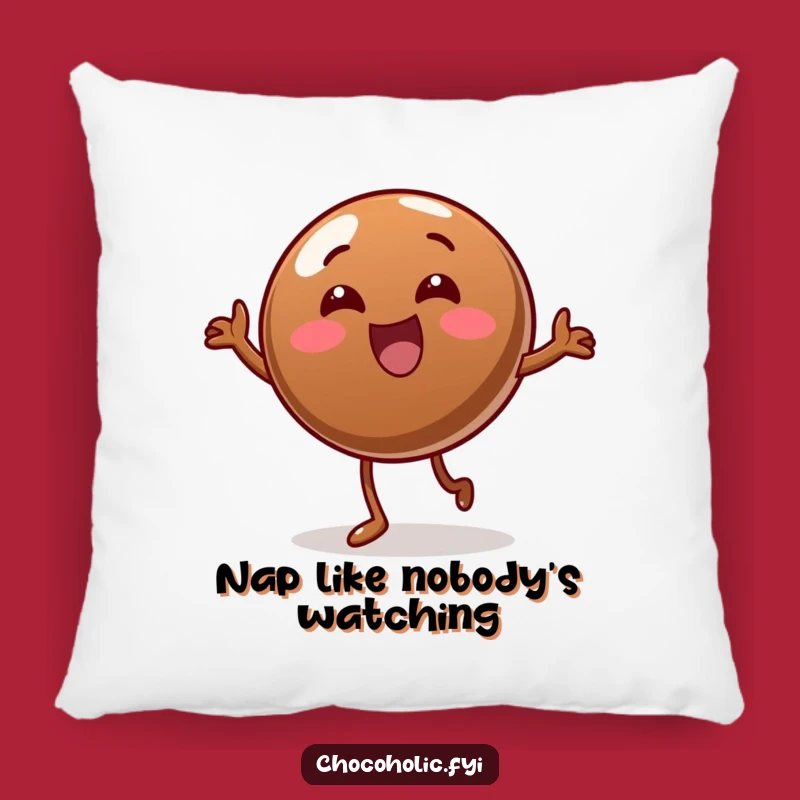 Funny Wobble Dance Chocolate Candy Pillow, Comfy and Hilarious Accent for Sofa