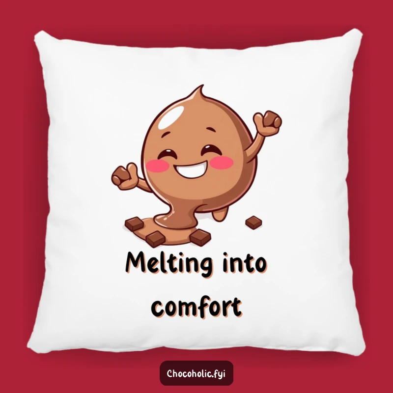 Funny Melting Chocolate Blob Pillow - Cozy Dessert Decor