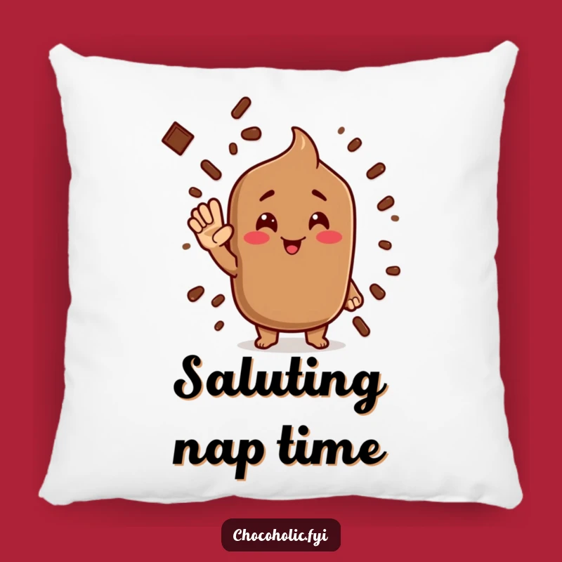 Funny Cocoa Powder Salute Pillow: Snuggle with Humor and Comfort