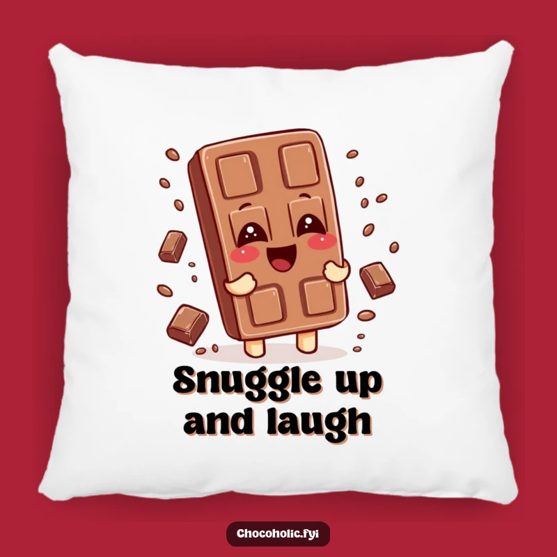 Funny Giggling Chocolate Bar Pillow: Cozy Mirth - A Sprinkle Gift