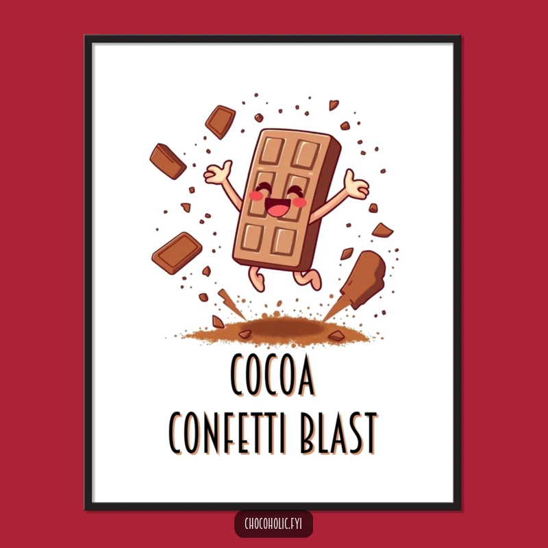 Funny Chocolate Bar Leaping Digital Art - Instant Joyful Cocoa Decor