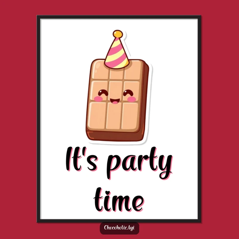 Funny Chocolate Bar Party Digital Art: Printable Celebration and a Memorable Funny Gift