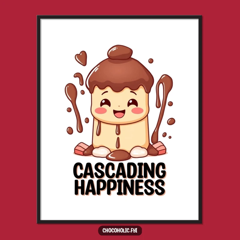 Funny Chocolate Fountain Digital Print: Instant Sweetness & Bliss!