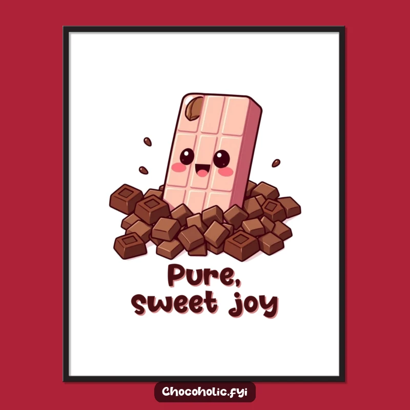 Funny Chocolate Hug Digital Print: Sweet Art for a Cozy Space!