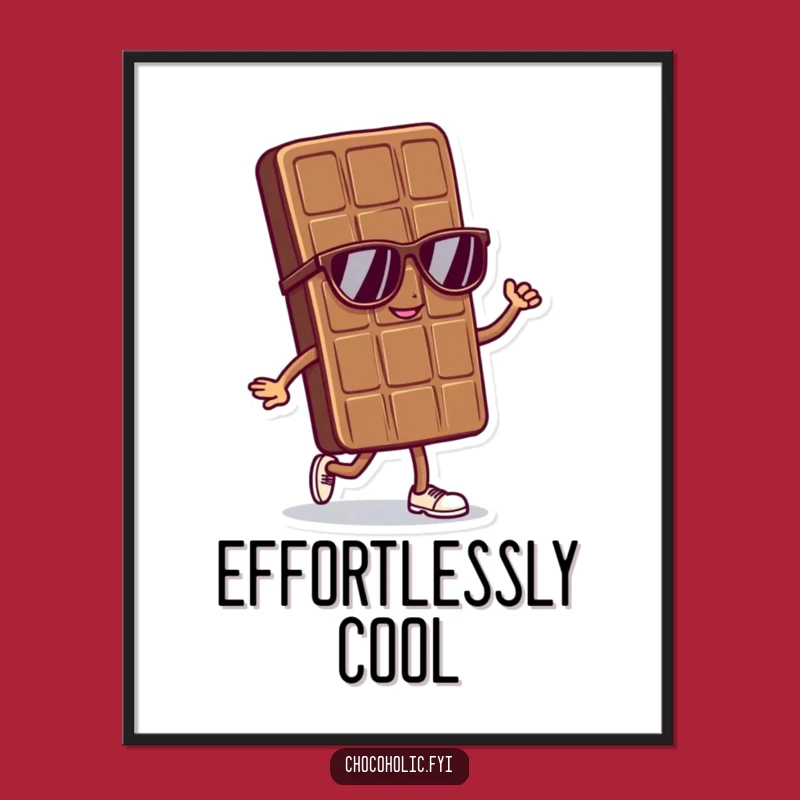 Funny Cool Chocolate Bar Digital Print - Instant Strut Art for a Stylish Space