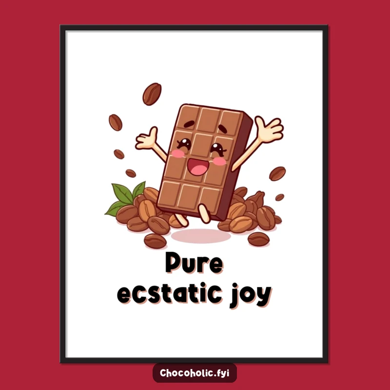Funny Leaping Chocolate Bar Art: Instant Cocoa Celebration - A Gift