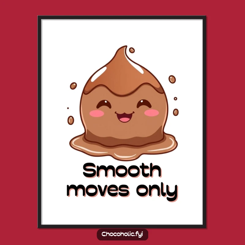 Funny Melting Chocolate Puddle Goofy Grin Digital Art