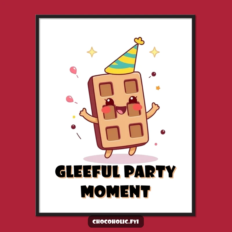 Funny Party Chocolate Bar Digital Art - Instant Festive Decor