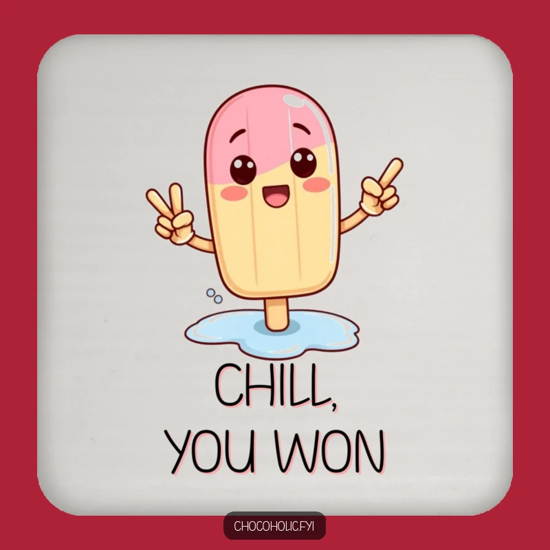 Funny Kawaii Popsicle Victory Coasters: Protect Surfaces with Cool, Sweet Style