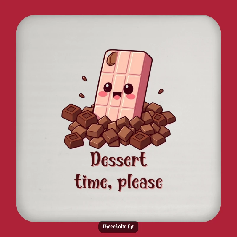 Funny Chocolate Hug Coaster: Protect Tables with Sweet Style!