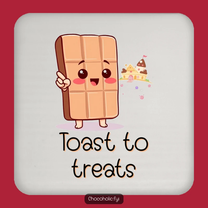 Funny Kawaii Chocolate Candy Land Drink Coasters: Protect Surfaces with Sweet Dreams, Funny Gift Set